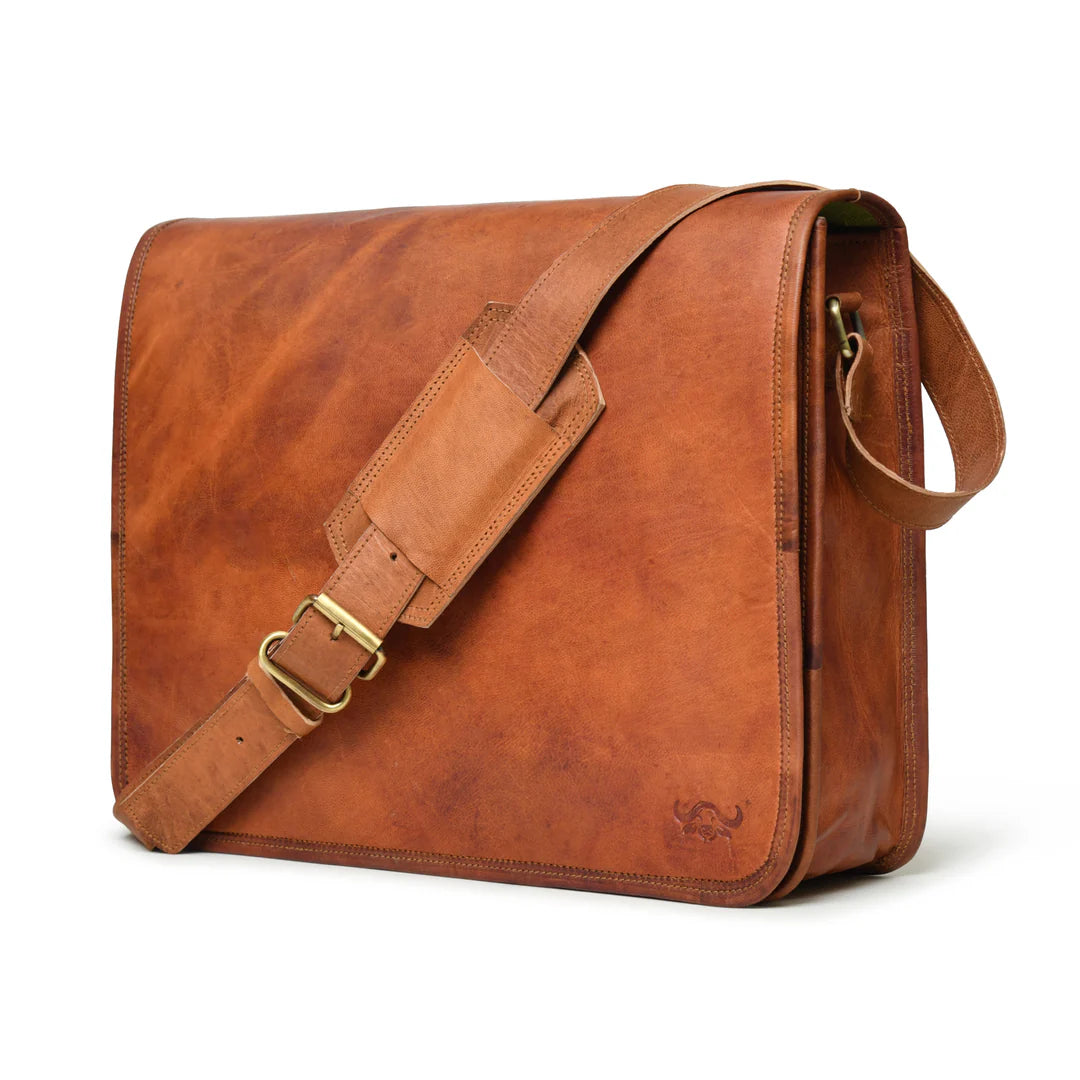Top Grain Leather Messenger Bag