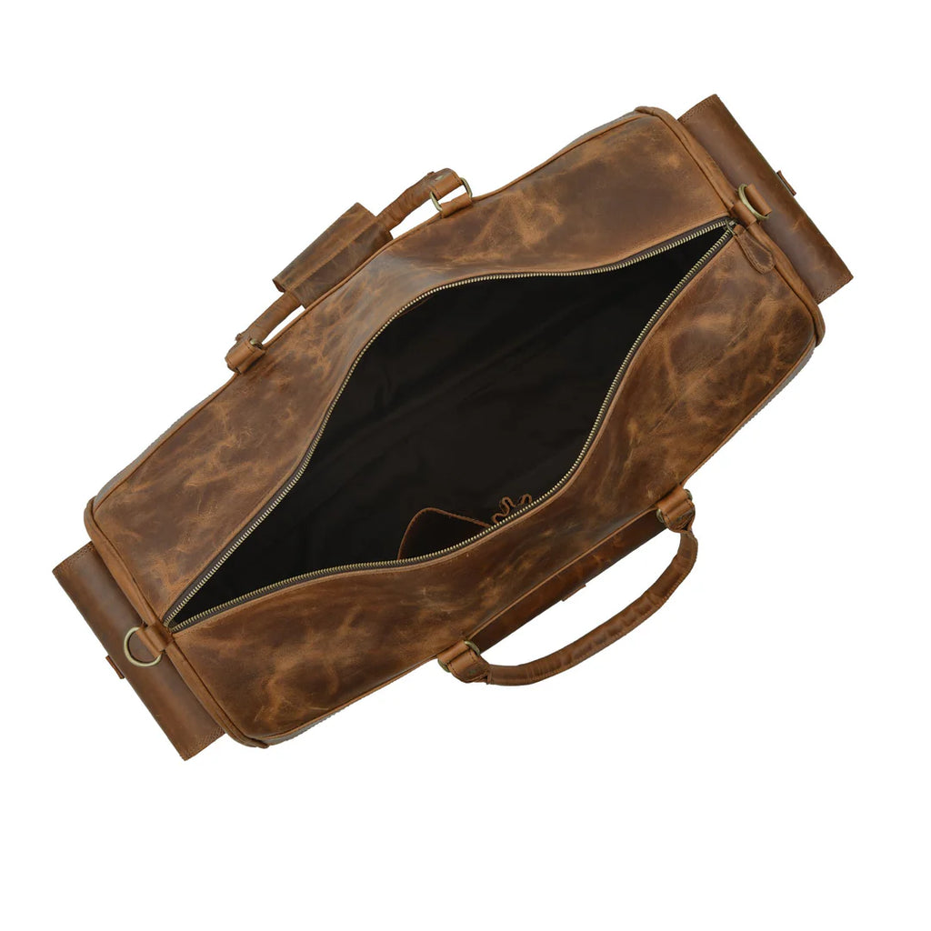 Buffalo Leather Overnight Duffle Bag