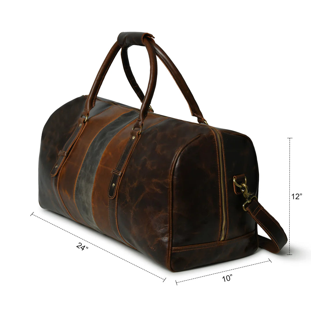 Bistre Wink Leather Duffle Bag