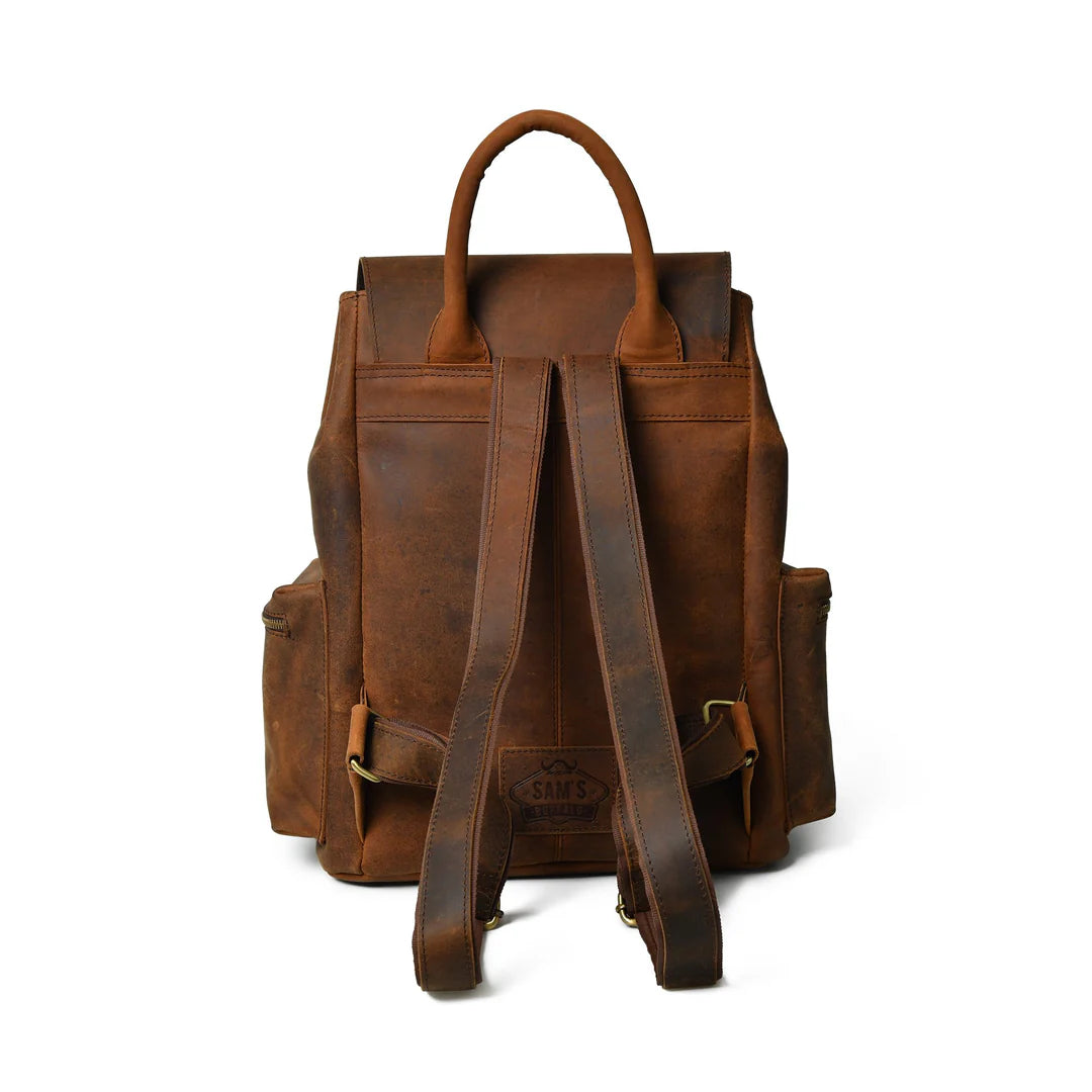 Vintage Buffalo Leather Backpack