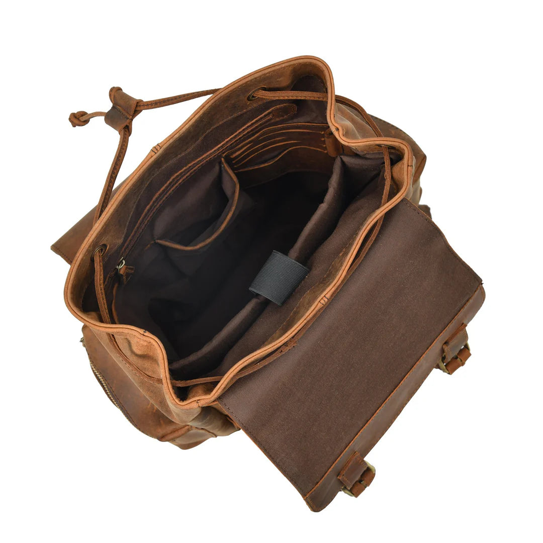 Vintage Buffalo Leather Backpack