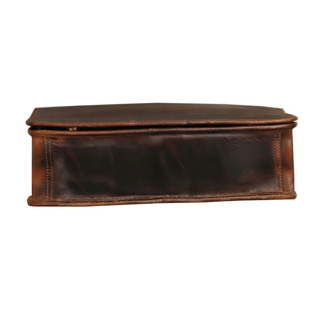 Leather Messenger Briefcase Bag