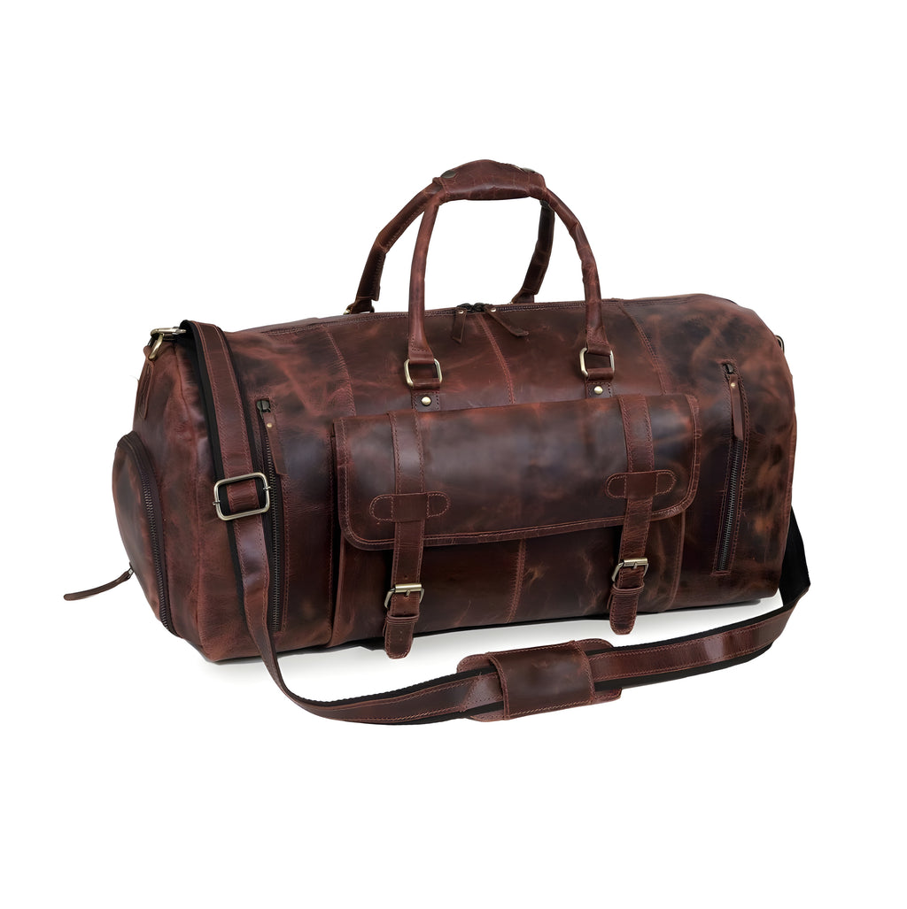 Buffalo Leather Duffel Bag - Myriad Seal