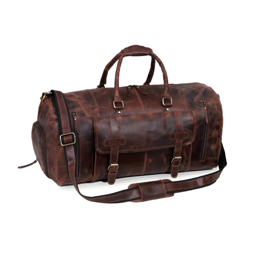 Buffalo Leather Duffel Bag - Myriad Seal