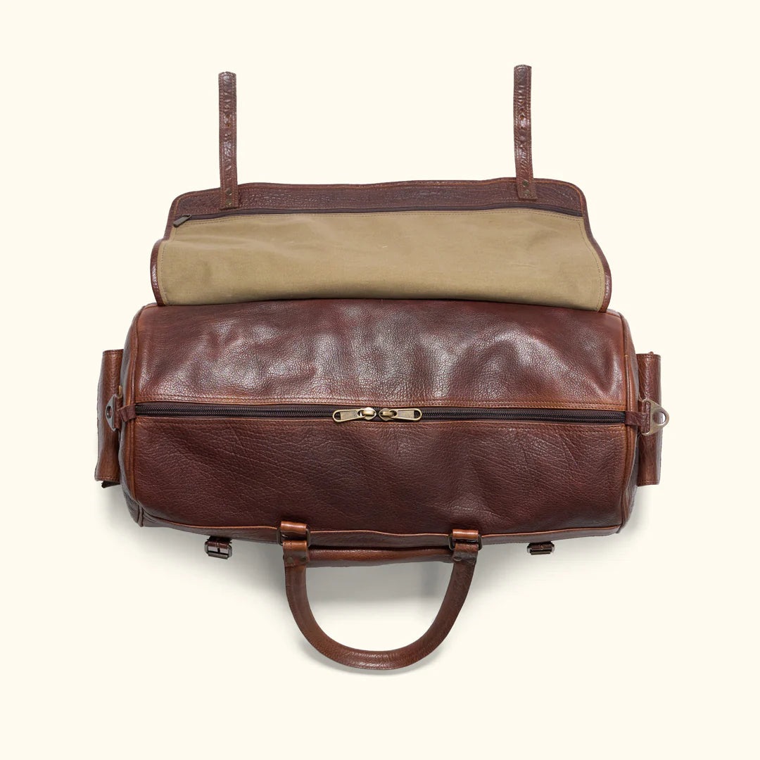 Limited Edition Roosevelt Buffalo Leather Travel Duffle Bag