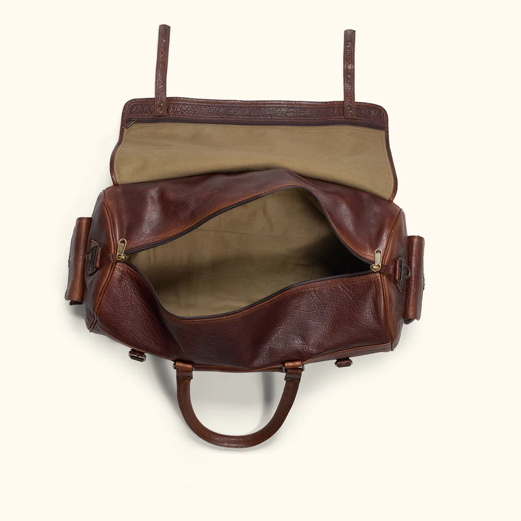 Limited Edition Roosevelt Buffalo Leather Travel Duffle Bag