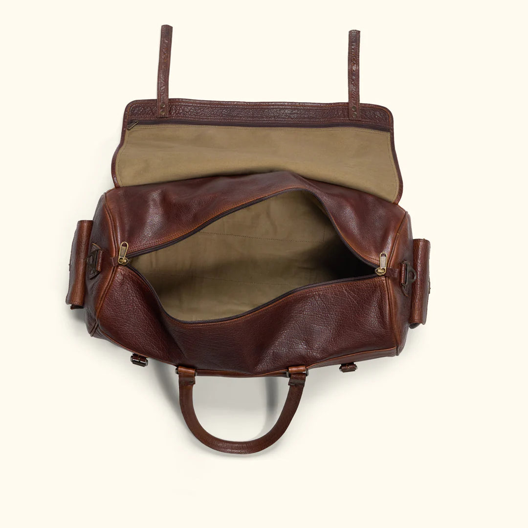 Limited Edition Roosevelt Buffalo Leather Travel Duffle Bag